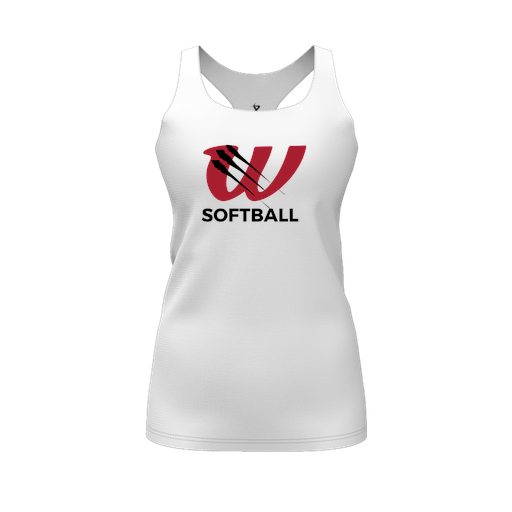 [CUS-DFW-RCBK-PER-WHT-FYS-LOGO2] Racerback Tank Top (Female Youth S, White, Logo 2)