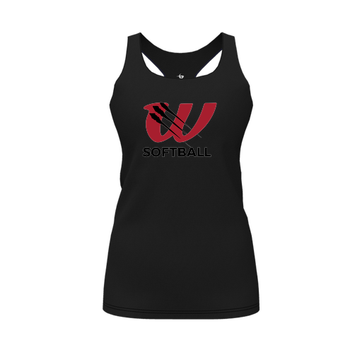 [FT0TRBBK-FYS-LOGO2] Decker Racerback Tank Top (Female Youth S, Black, Logo 2)