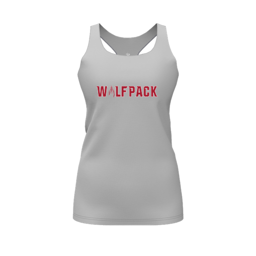 [FT0TRBGY-FYS-LOGO1] Decker Racerback Tank Top (Female Youth S, Gray, Logo 1)