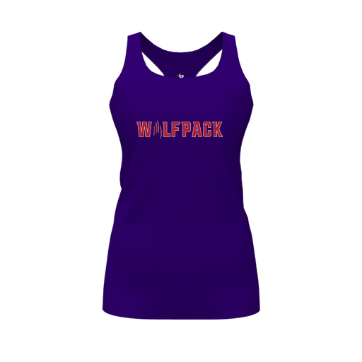 [CUS-DFW-RCBK-PER-PUR-FYS-LOGO1] Racerback Tank Top (Female Youth S, Purple, Logo 1)