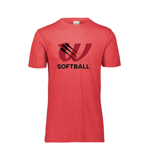 [FTSCUBRD-YS-LOGO2] Decker Youth Tri-Blend T-Shirt - Short Sleeve (Youth S, Red, Logo 2)