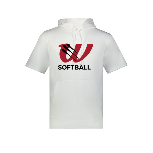 [6871.005.S-LOGO2] Men's Dri Fit Short Sleeve Hoodie (Adult S, White, Logo 2)