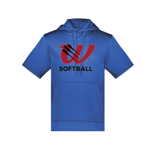 [6871.060.S-LOGO2] Men's Dri Fit Short Sleeve Hoodie (Adult S, Royal, Logo 2)