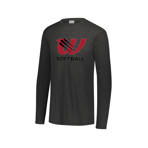 [FTLCUBBK-AXS-LOGO2] Decker Men's Tri-Blend T-Shirt - Long Sleeve (Adult XS, Black, Logo 2)