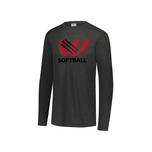 [3076.K94.S-LOGO2] Youth LS Ultra-blend T-Shirt (Youth S, Black, Logo 2)
