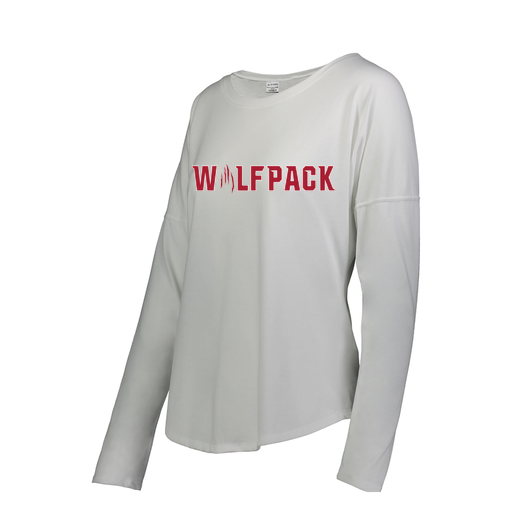 [FTLCUBWH-FAS-LOGO1] Decker Women's Tri-Blend T-Shirt - Long Sleeve (Female Adult S, White, Logo 1)