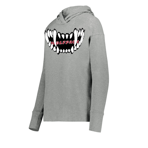 [222798-SIL-FAXS-LOGO3] Ladies Ventura Thin Knit Hoodie (Female Adult XS, Silver, Logo 3)